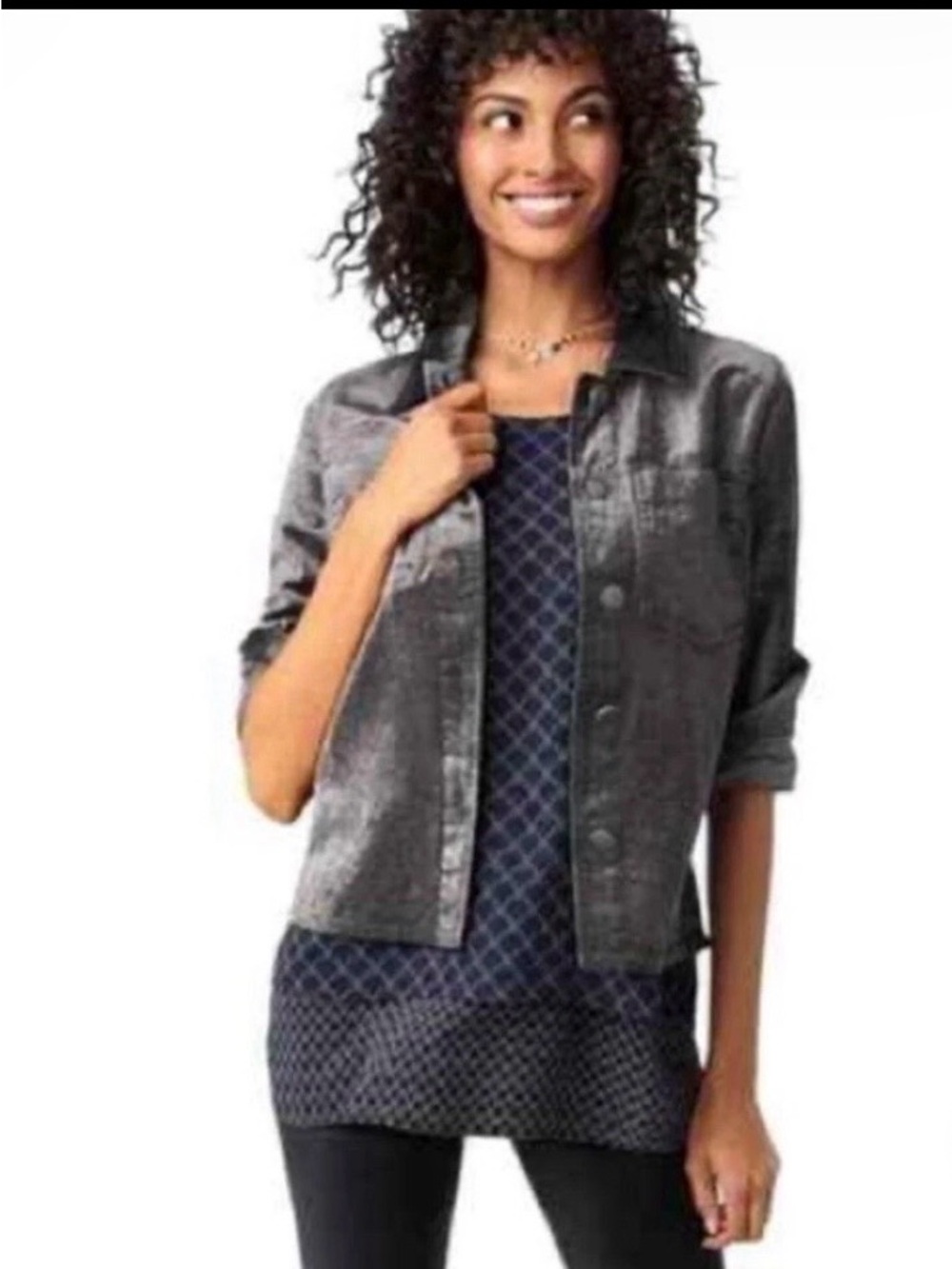 CAbi Tuesday Topper Jacket Irom Gray